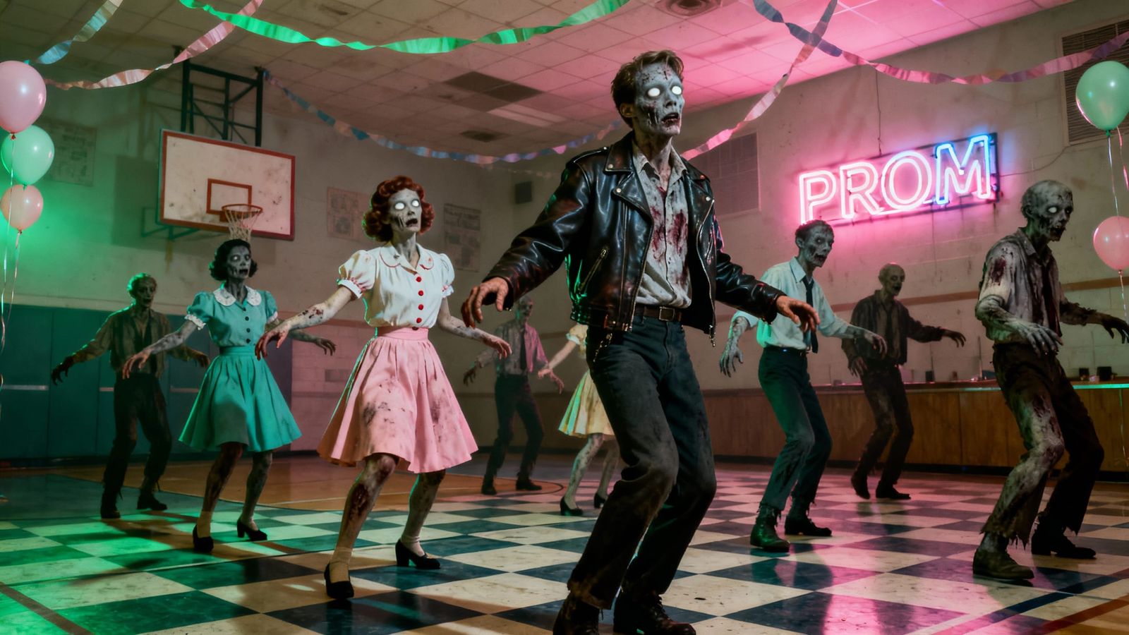 1950s Zombie Prom Night in Classic Style