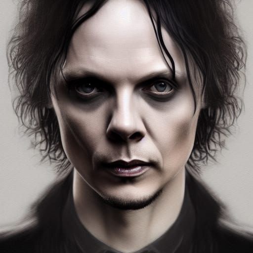 Beautiful Ville Valo, hyper realistic, gothic, head and shou...