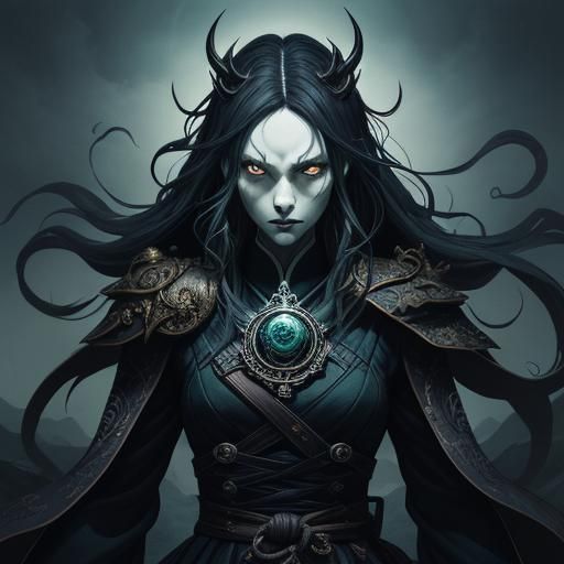 Diablo Spiritborn in Dark Fantasy Manga Style