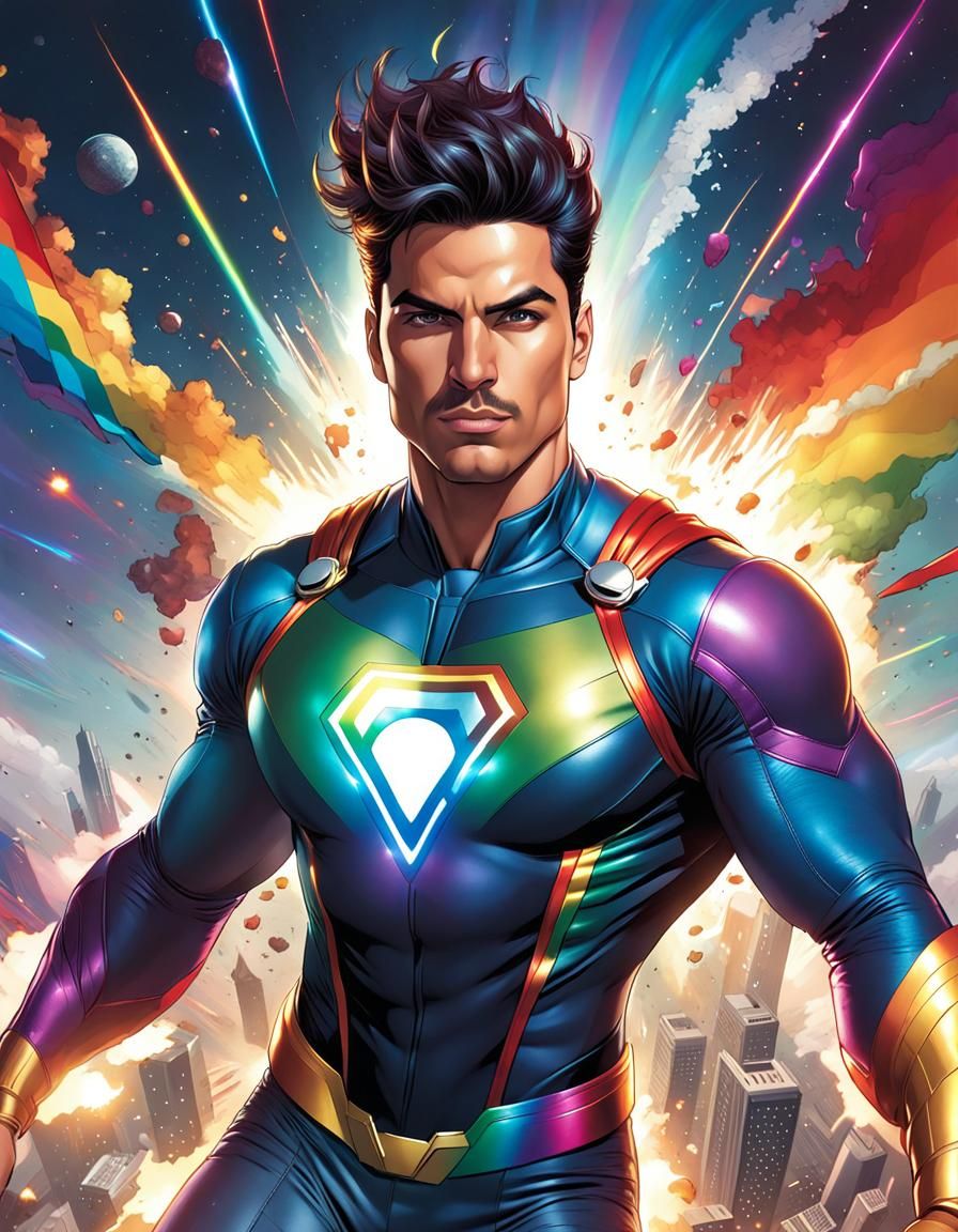 Cosmos (My Champions Character) in the style of Artgerm