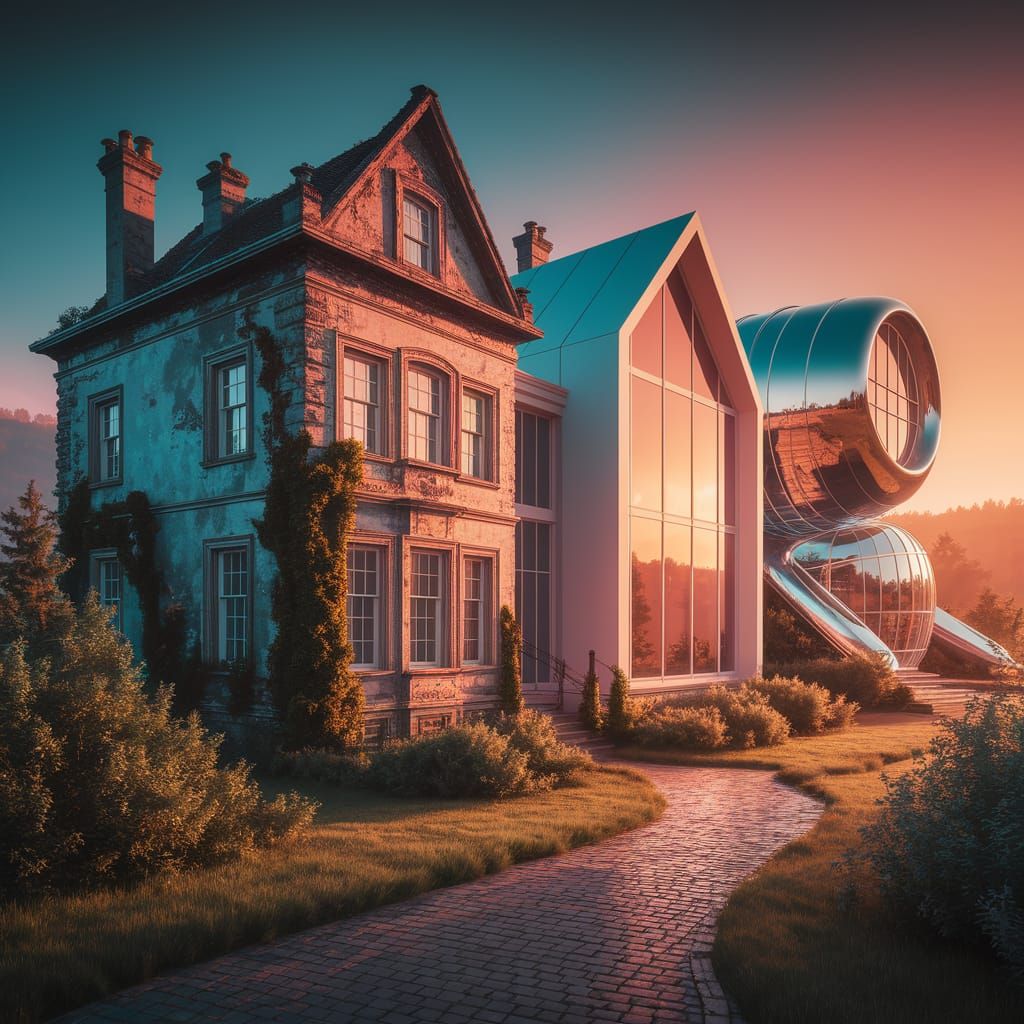 Three Mansions Representing Different Eras