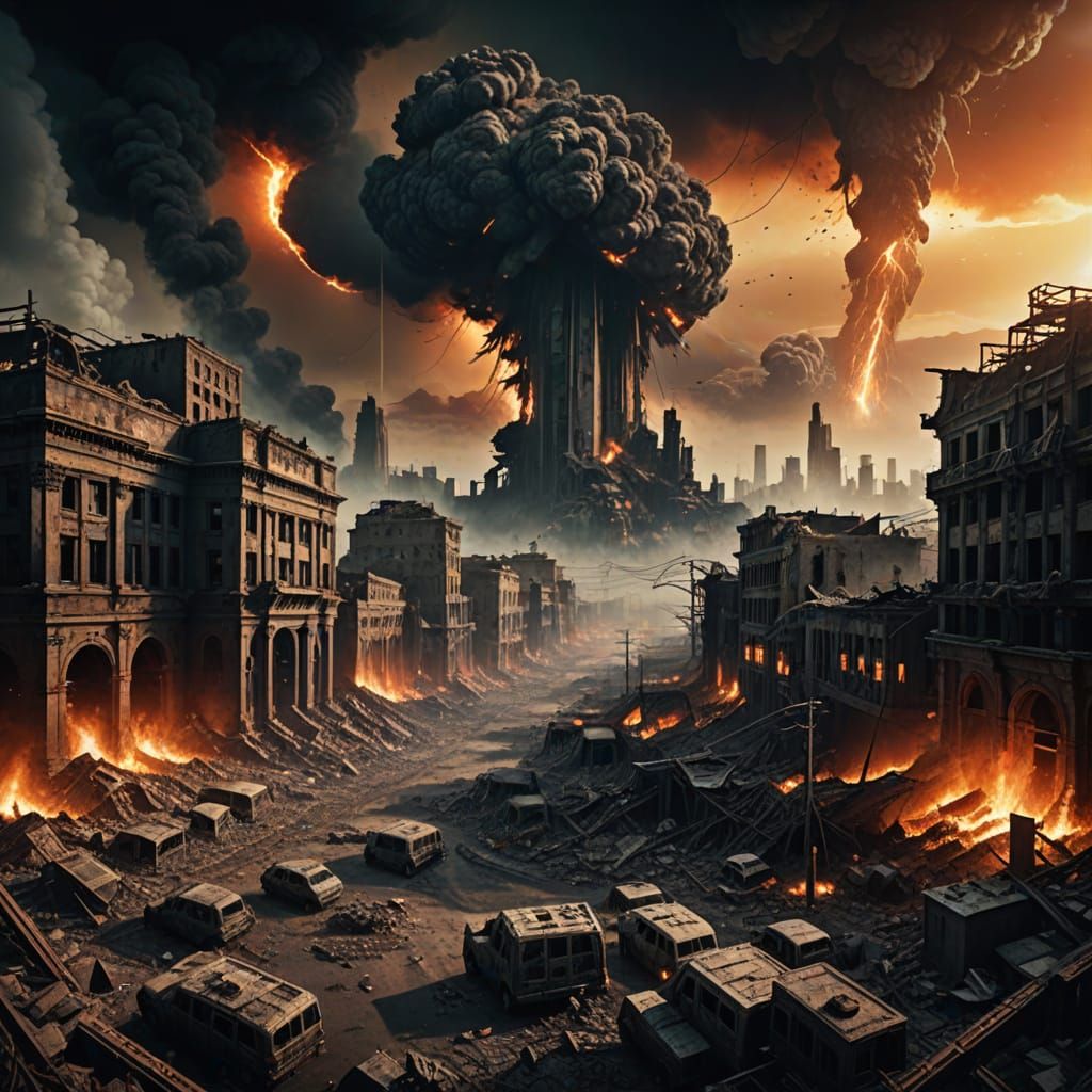 Apocalyptic Sci-Fi: Earth in Ruins from Space