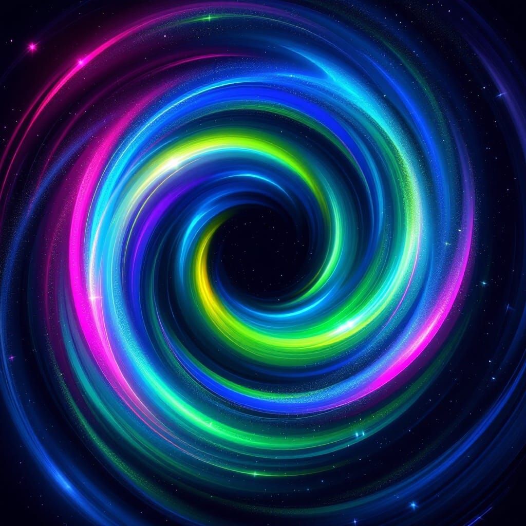 Euphoric Energy Swirls in Vibrant Vortex