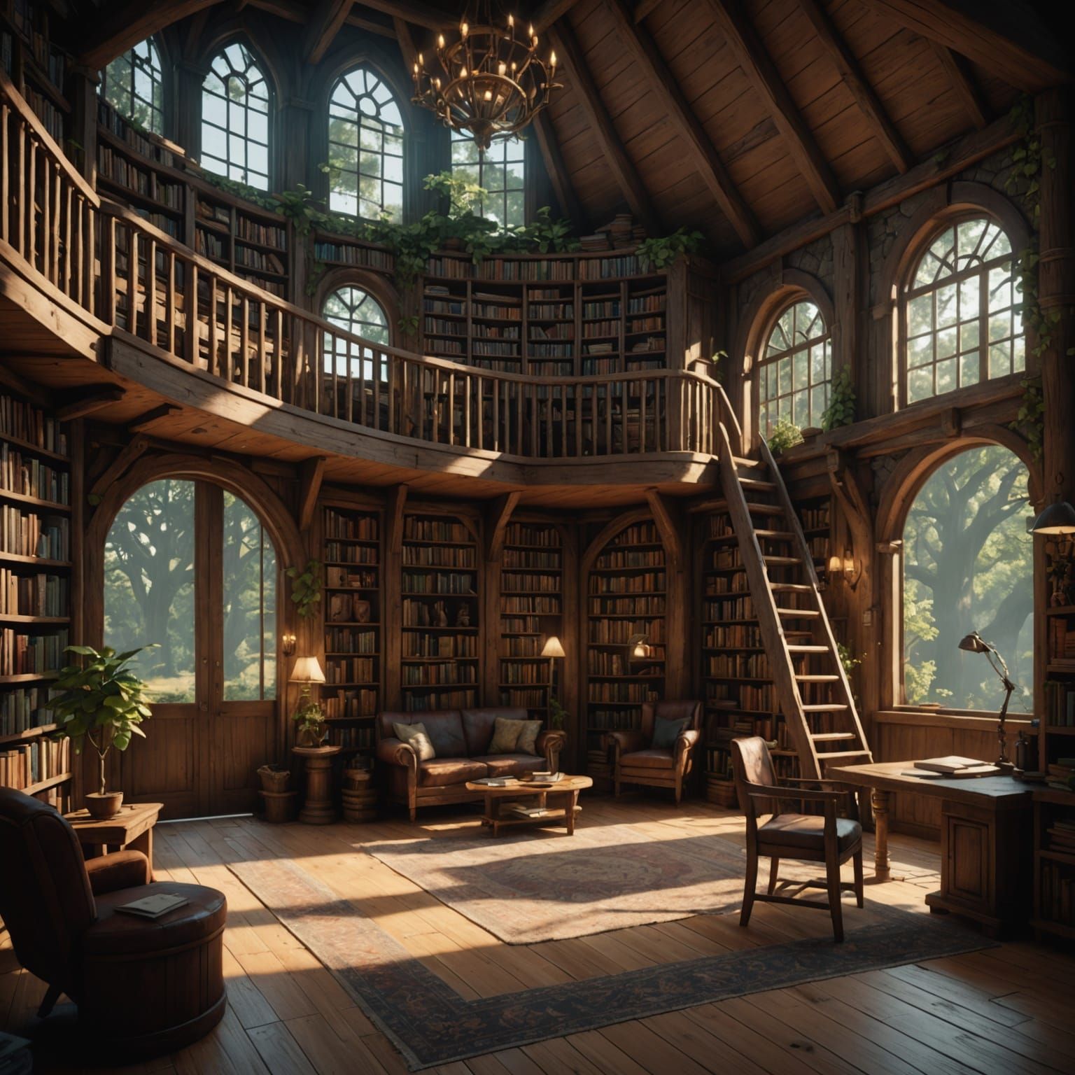 Epic Treehouse Library in Unreal Engine 5