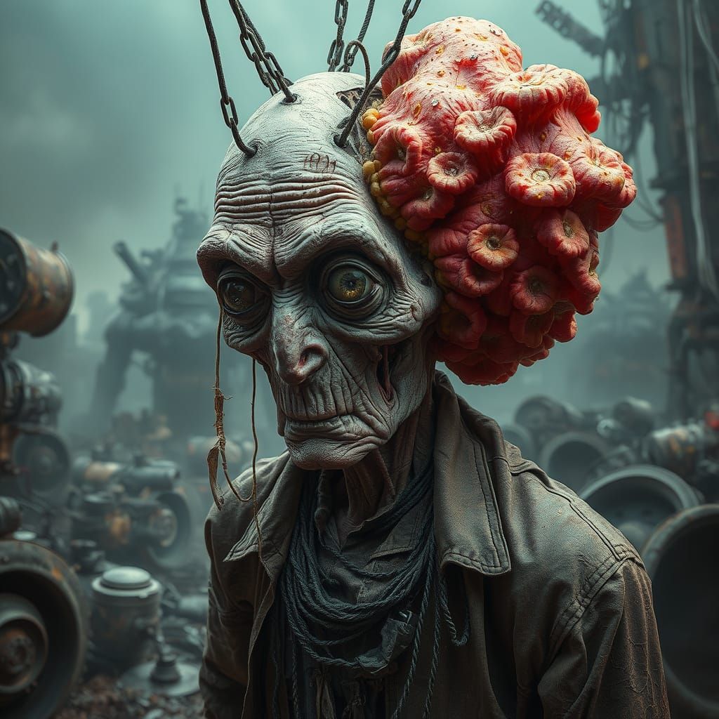 Decaying Mutant in Biomechanical Junkyard