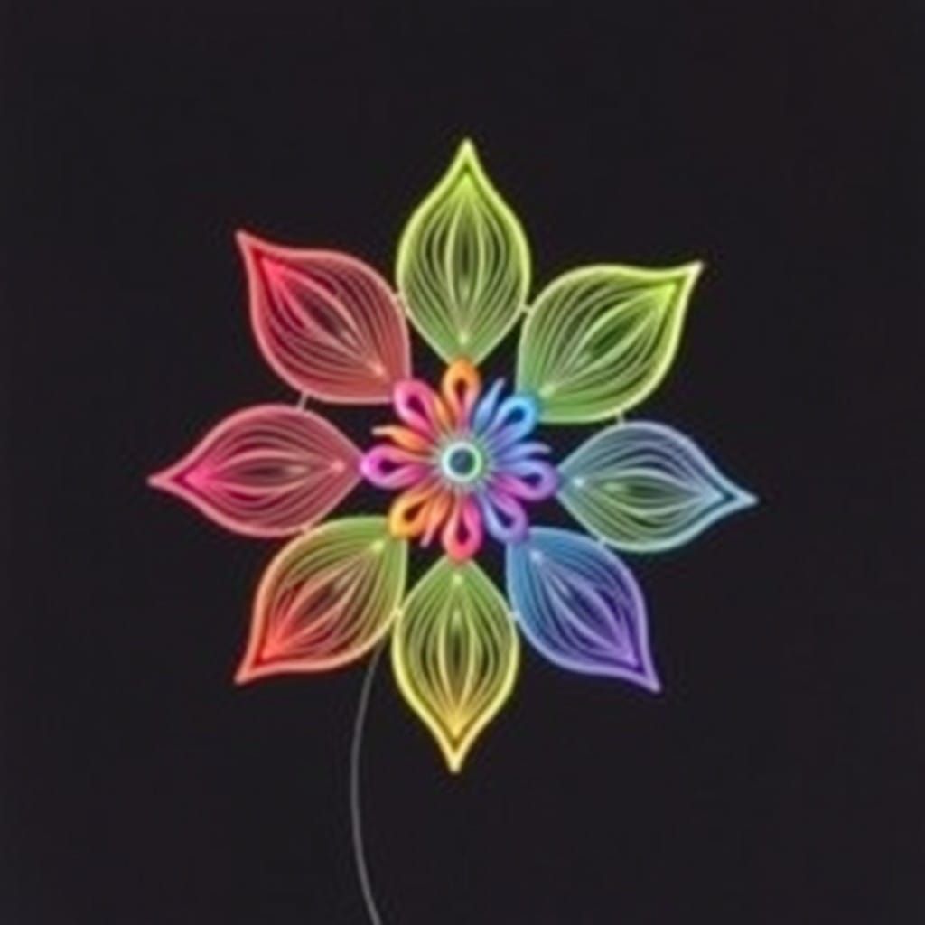 Whimsical Floral Pattern in Vibrant Colors