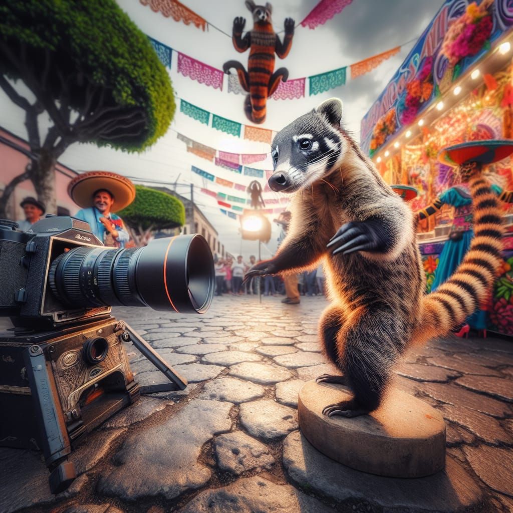 Coati Dancing for the camera