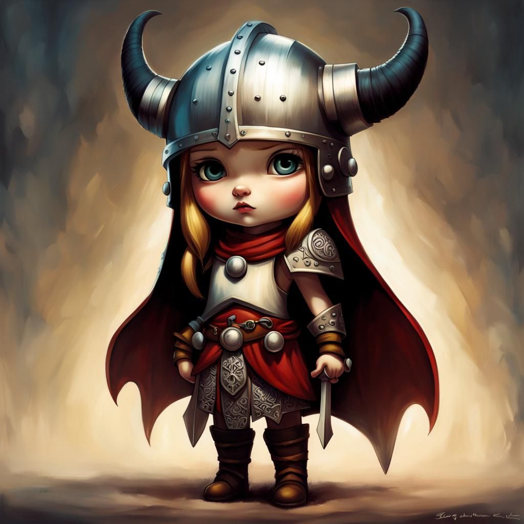 Viking Girl Portrait in Digital Concept Art