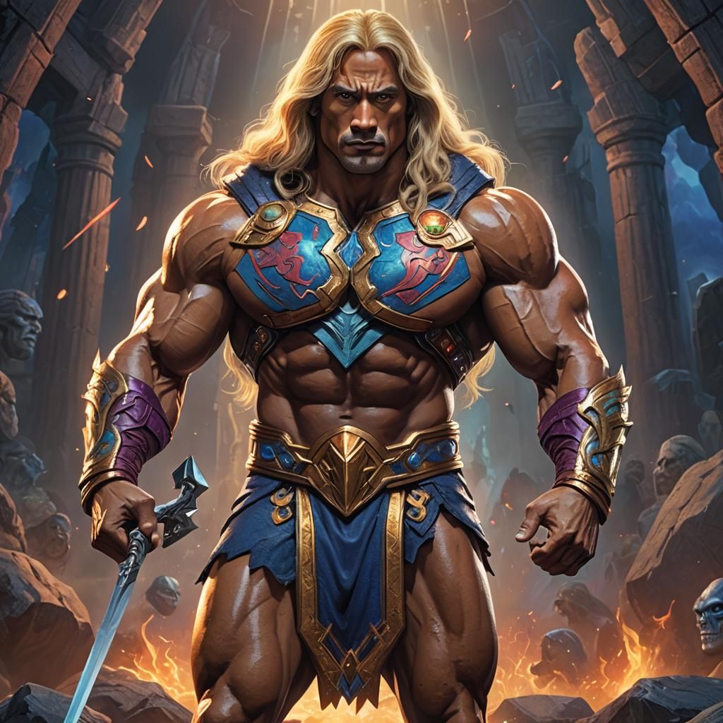 Dwayne Johnson as He-Man: A Detailed Portrait