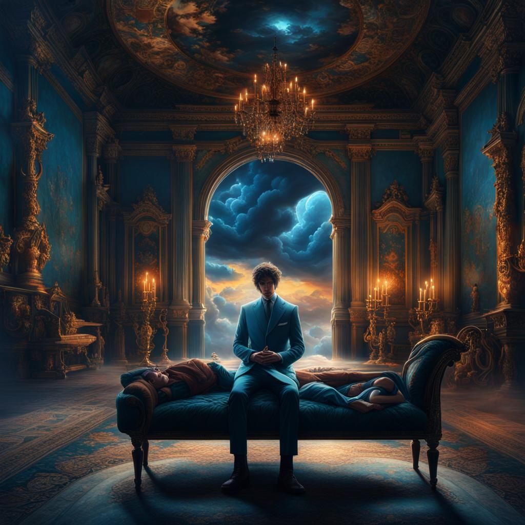 Surreal Mass Confusion in a Dramatic Digital Painting