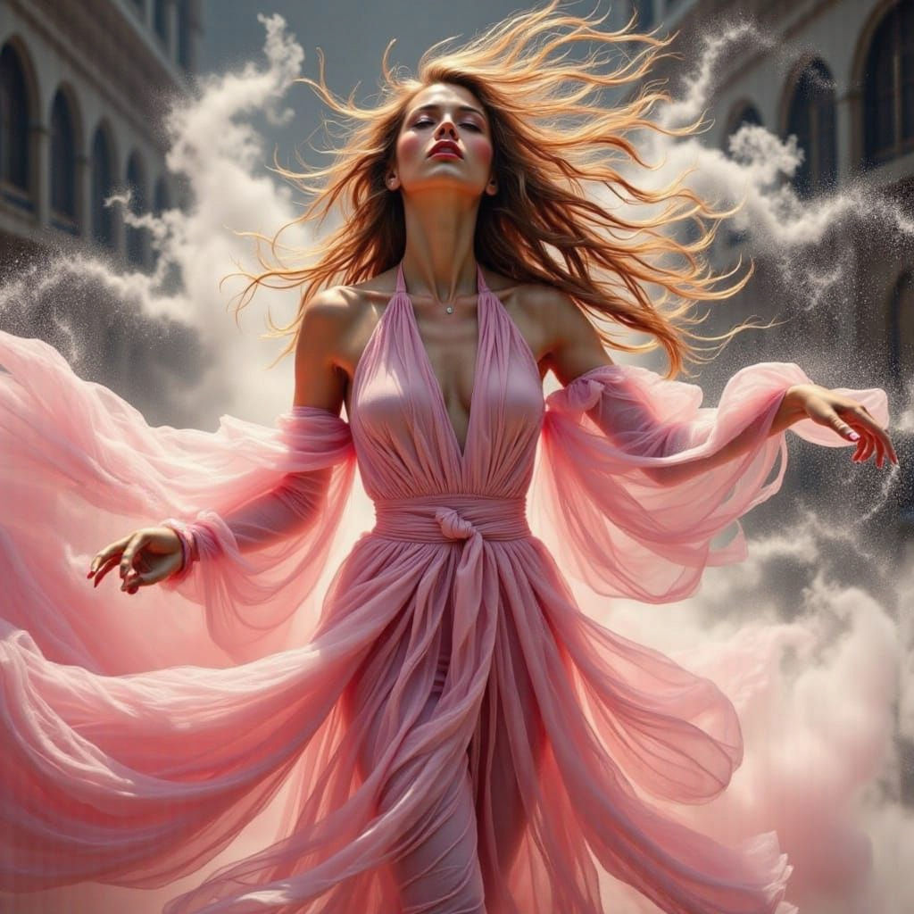 Lady in Vibrant Hyper Realism