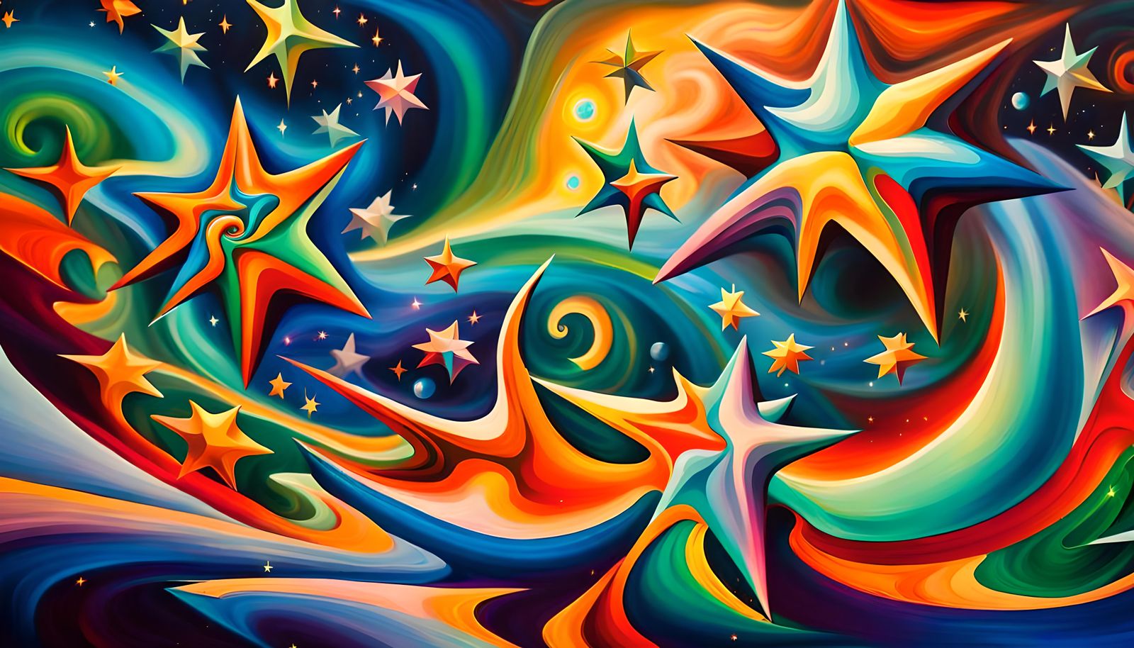 Swirling Newborn Stars in Iridescent Plasma Maelstrom