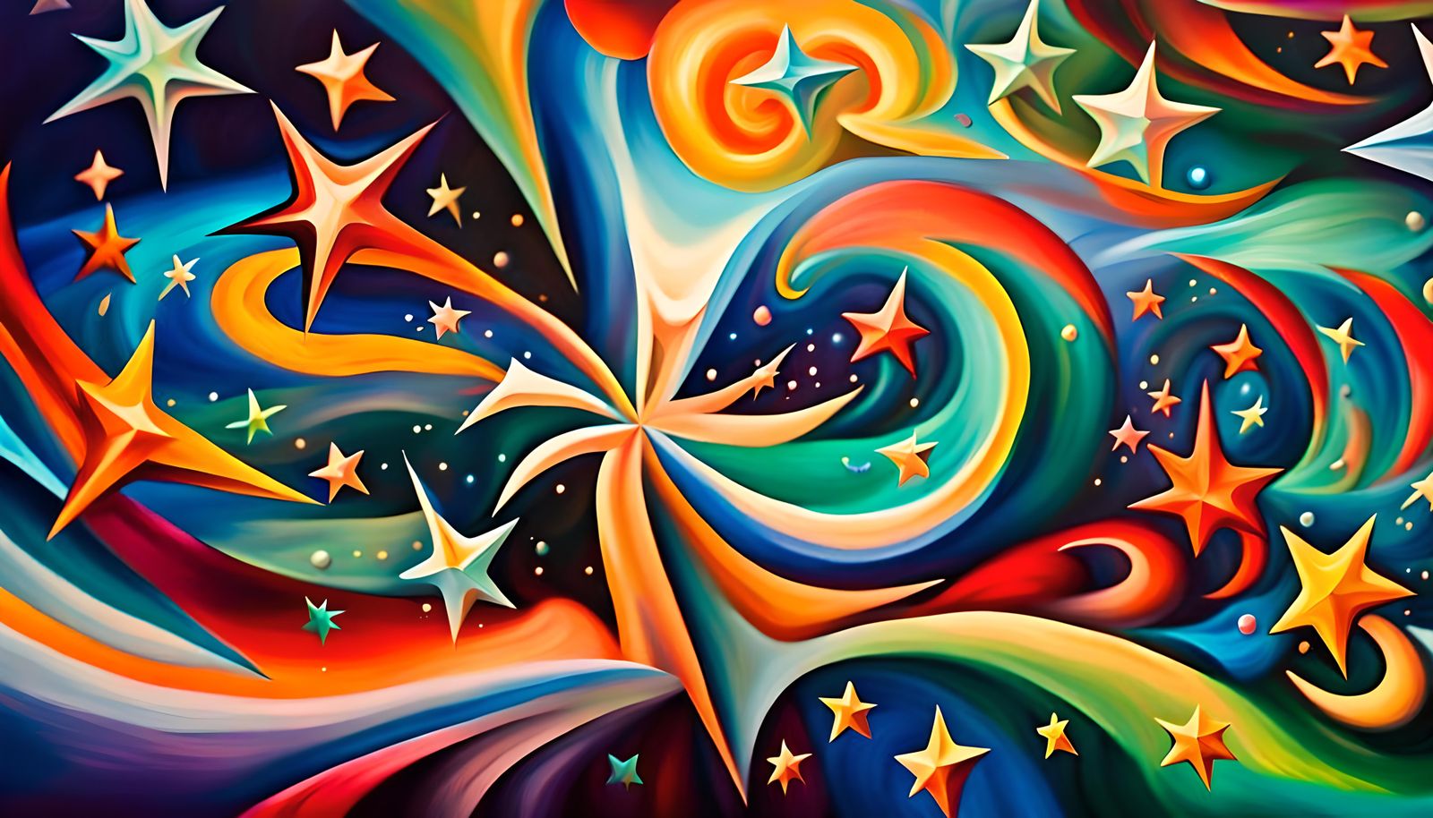 Swirling Newborn Stars in Iridescent Plasma Maelstrom