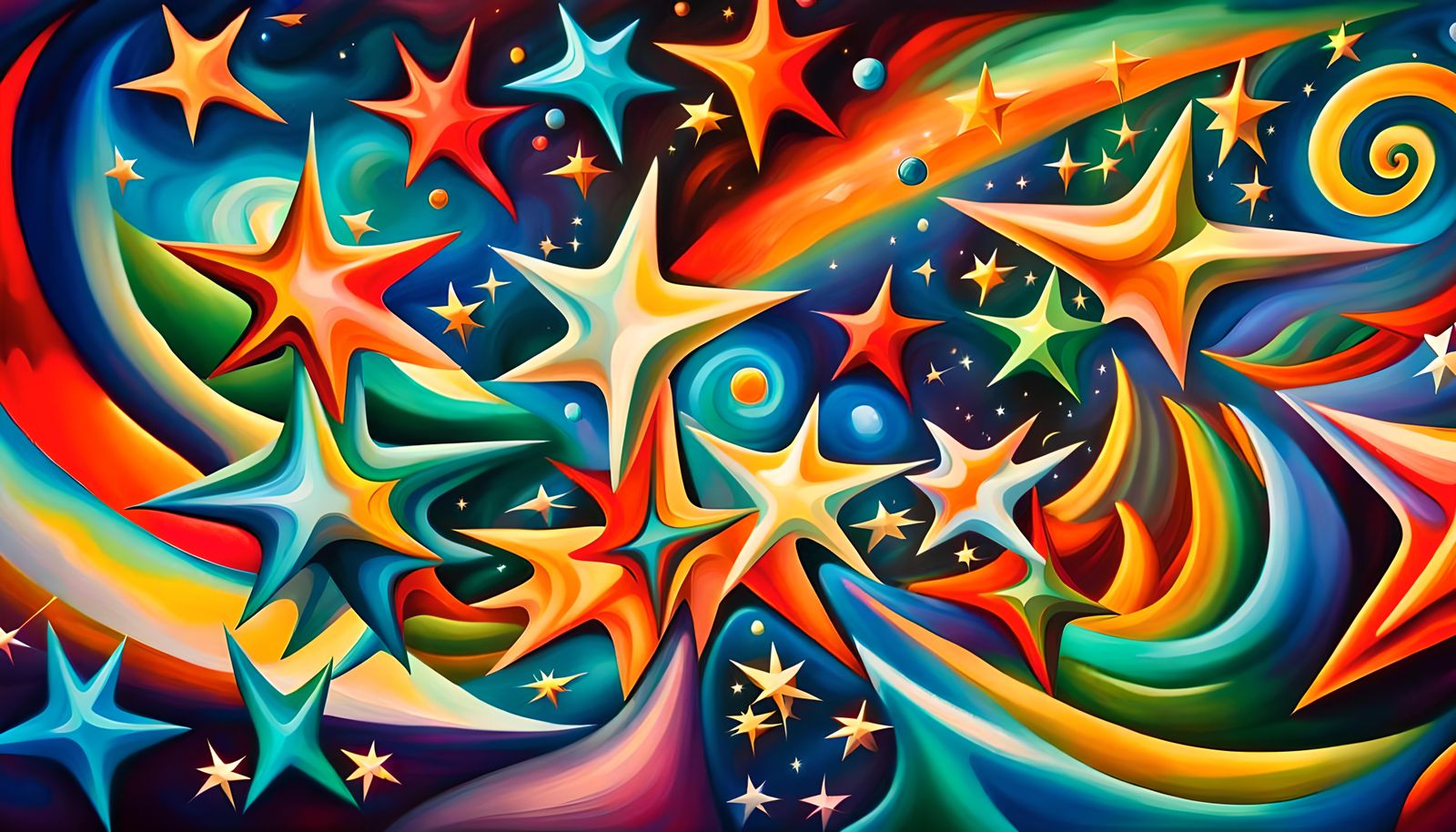 Vivid Swirling Stars in Electromagnetic Plasma Maelstrom