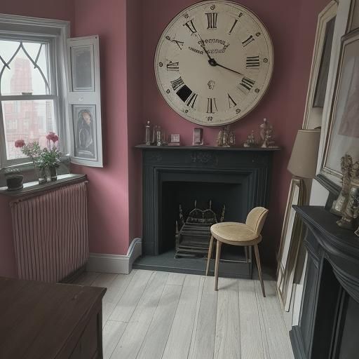 Night Lit Bedroom with Pink Alcove