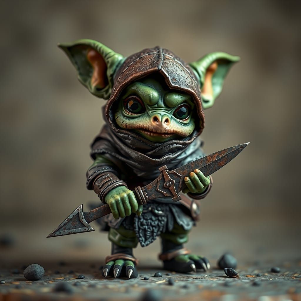 Detailed Kobold Thief Figurine in 8K