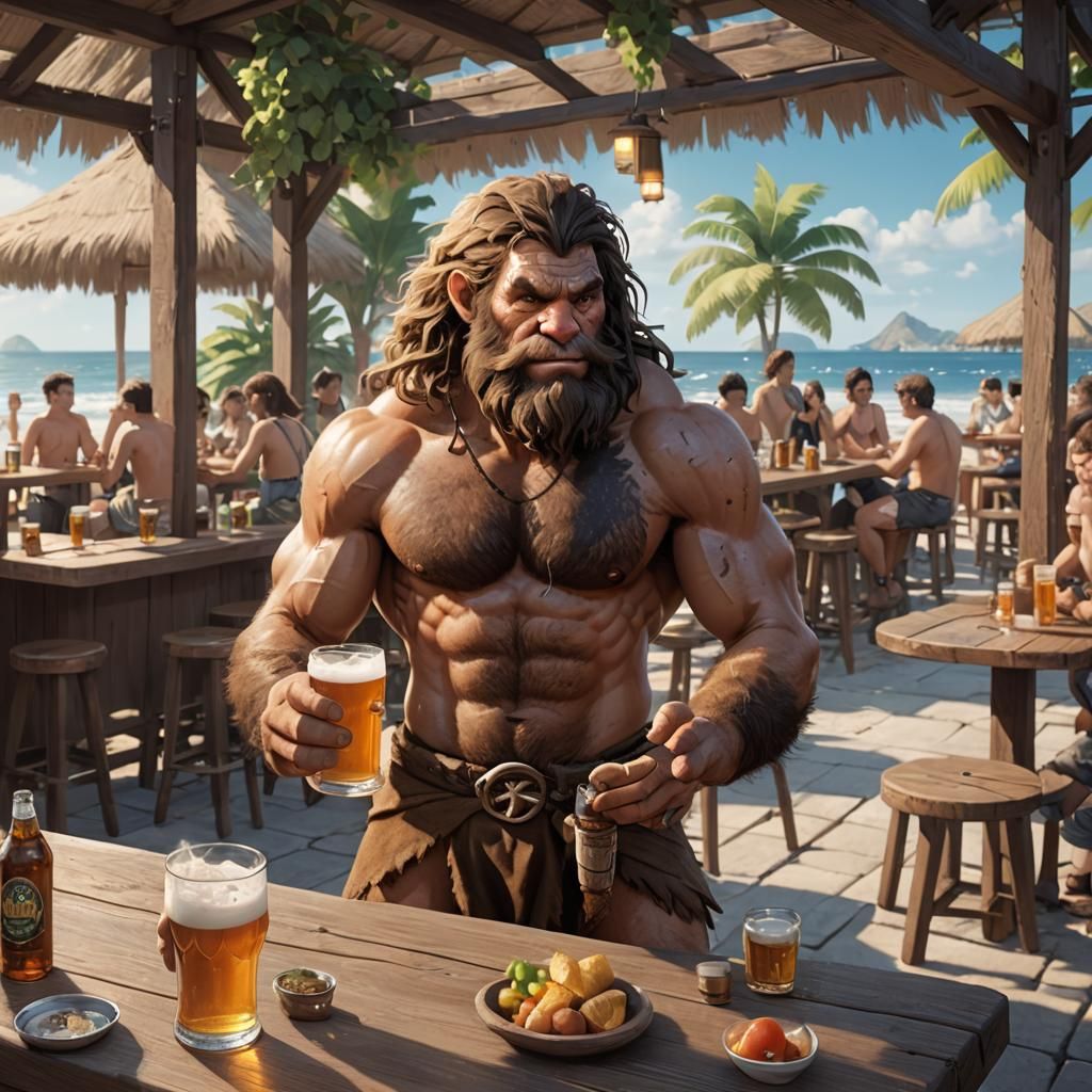 cavernicola en la playa