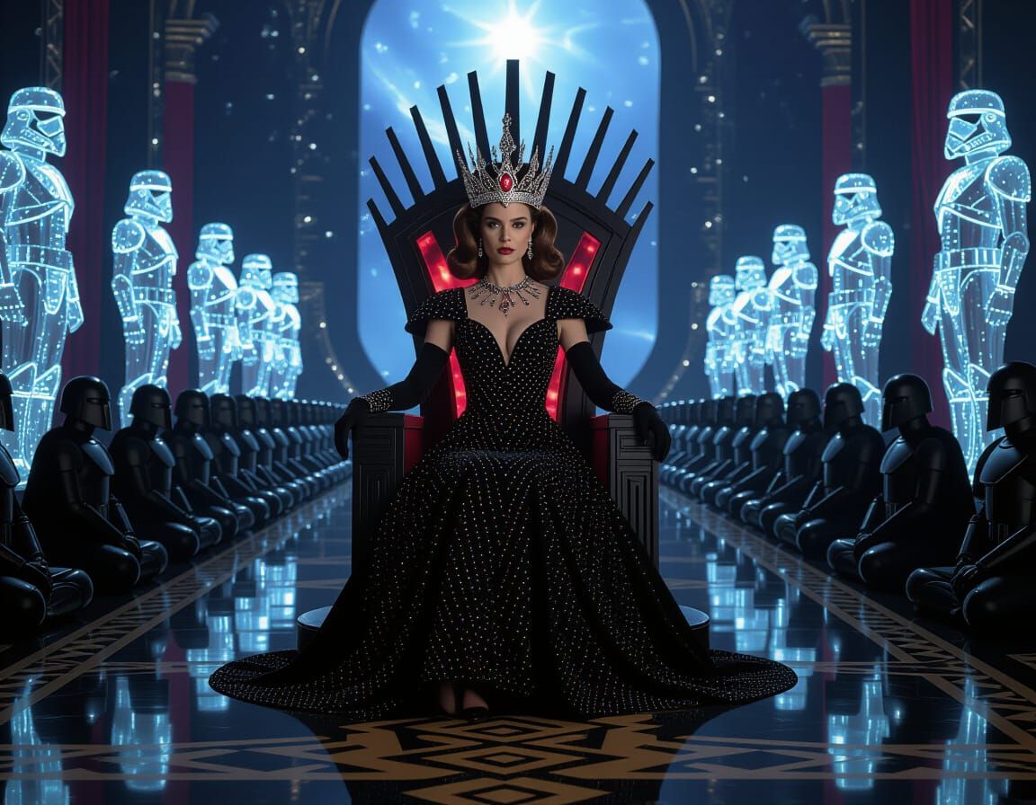 Padmé Amidala as Godlike Empress in Diamond Armor