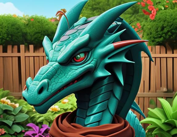 Dragon Head Garden Sculpture