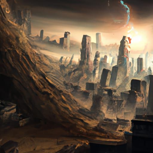 Epic Earthquake: Dramatic Digital Matte Painting