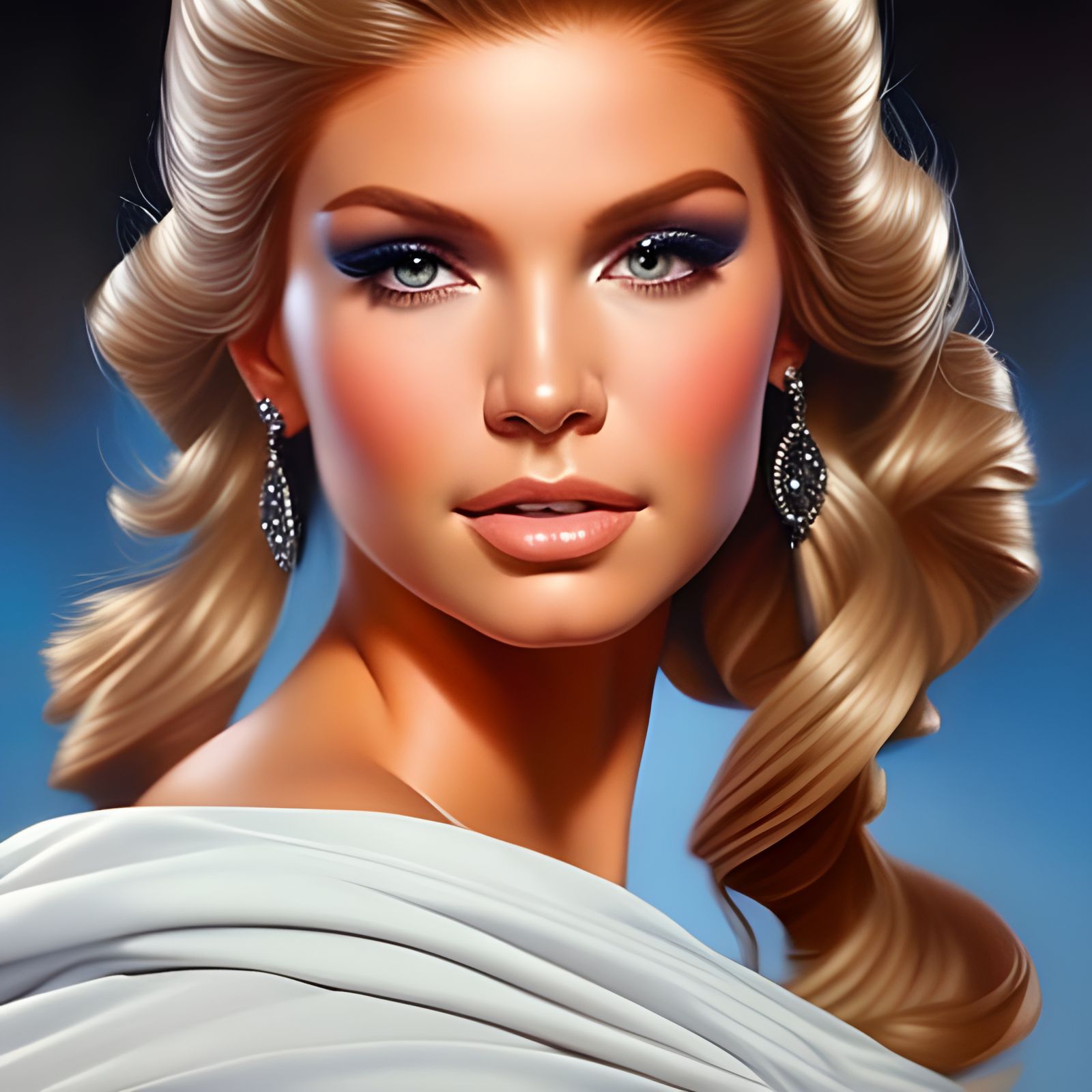 Gorgeous Woman Portrait in Hyperrealistic Digital Art