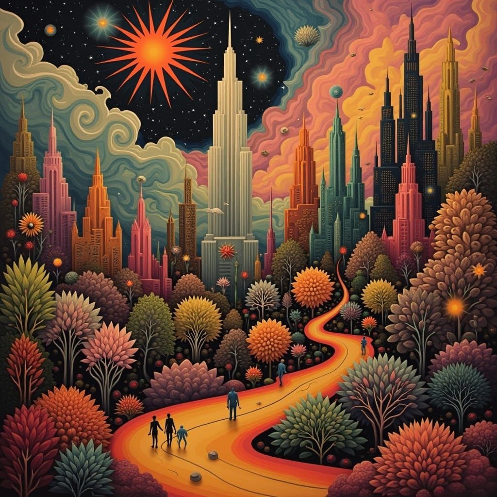 Surreal Art Deco Motherboard in Pastel Dreamscape