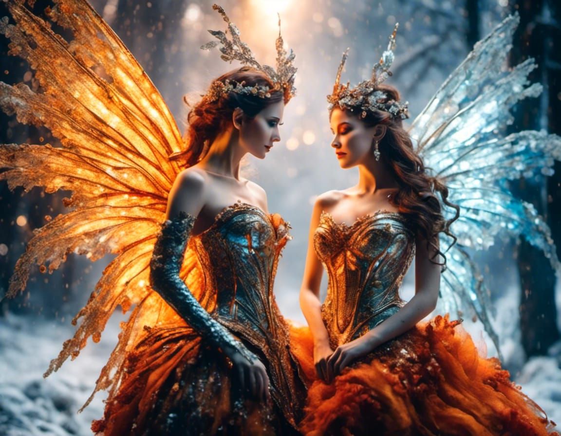 Fire Fairy versus Ice Fairy Elemental Battle