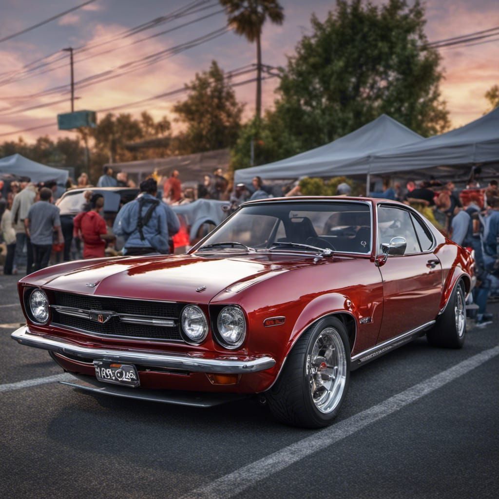 Hyperrealistic Import Cars at Night in HDR
