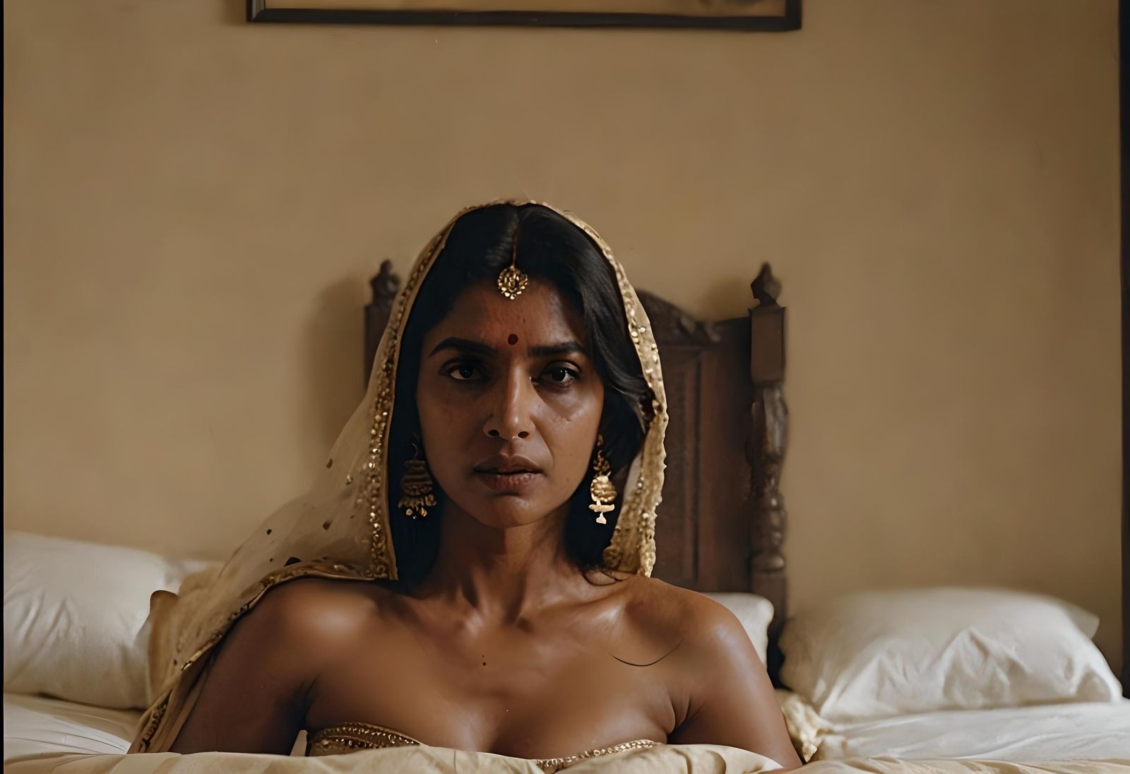 A sensual and provocative scene unfolds as a shirtless india...