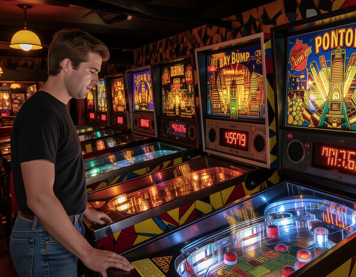 Man Becomes One With Pinball Machine