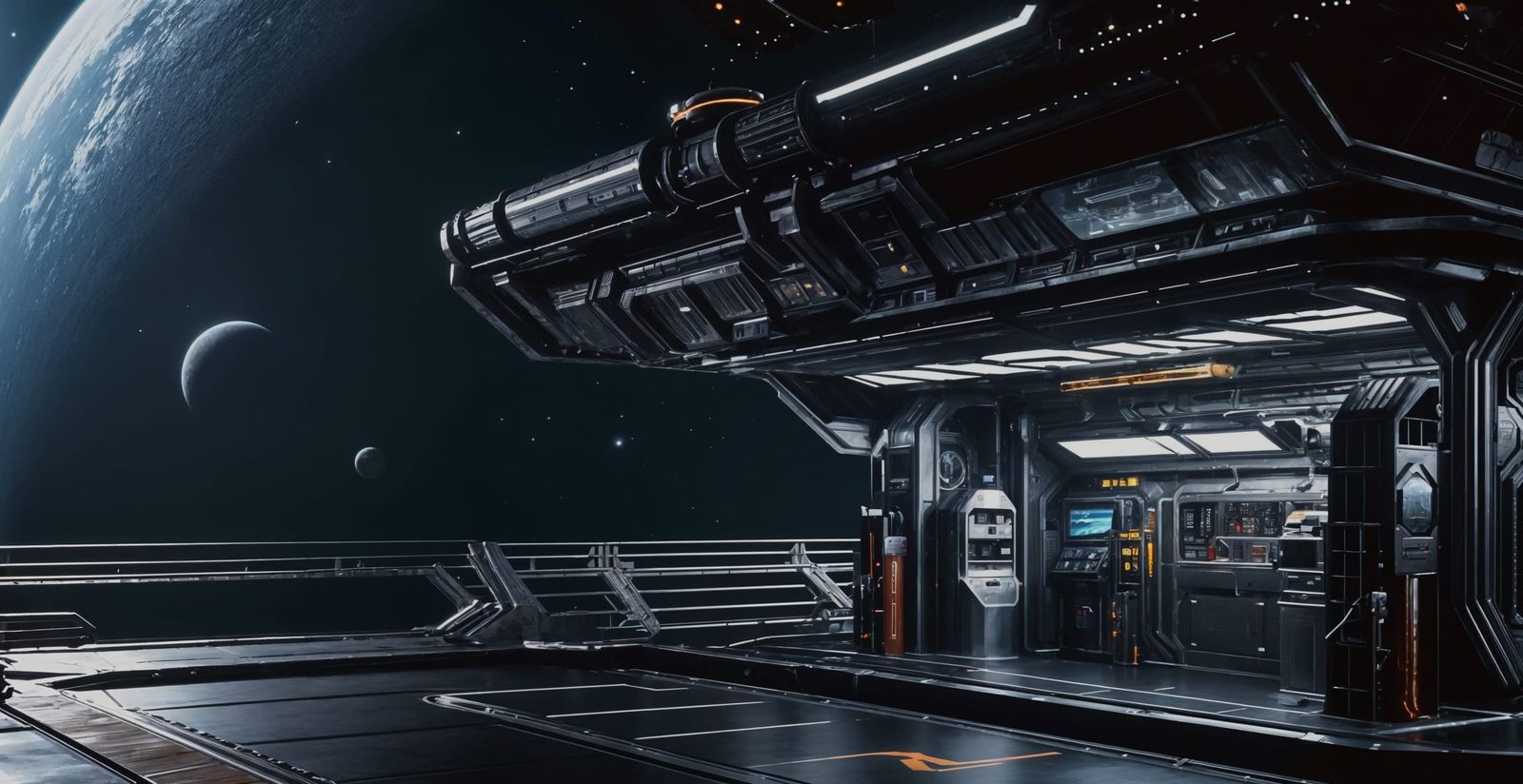 Rustpunk Gas Station on Space Station Deck