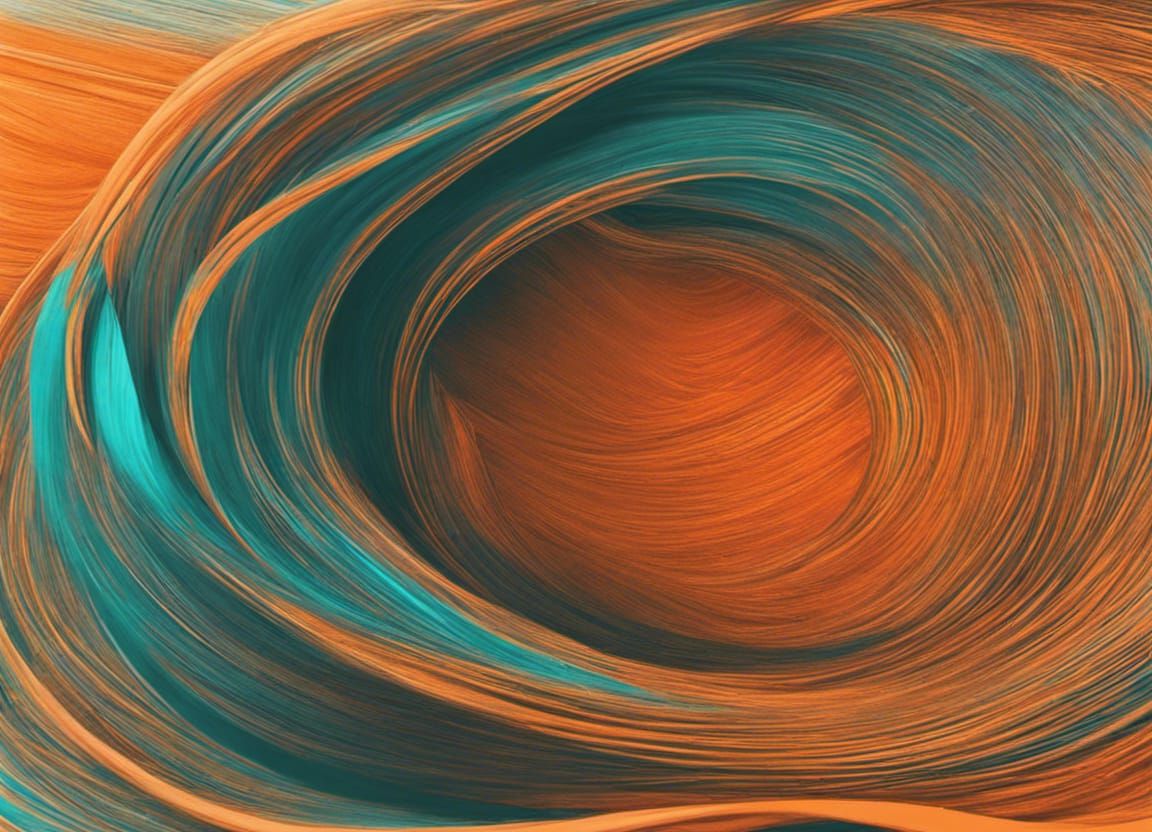 Orange and Teal Gradient Pencil Sketch in HDR