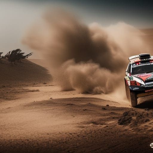 Epic Dakar Rally Digital Matte Painting