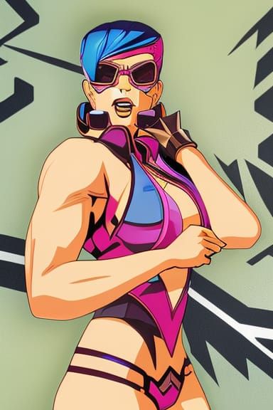 Anime Portrait: Gothic Rockstar Bodybuilder in Japanese Art ...