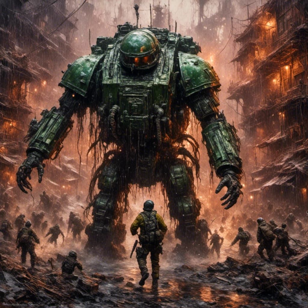 War Never Changes: Oil Painting in Gurney Style