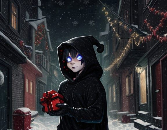 Mischievous Kid Sets Gothic Whimsy Christmas Trap