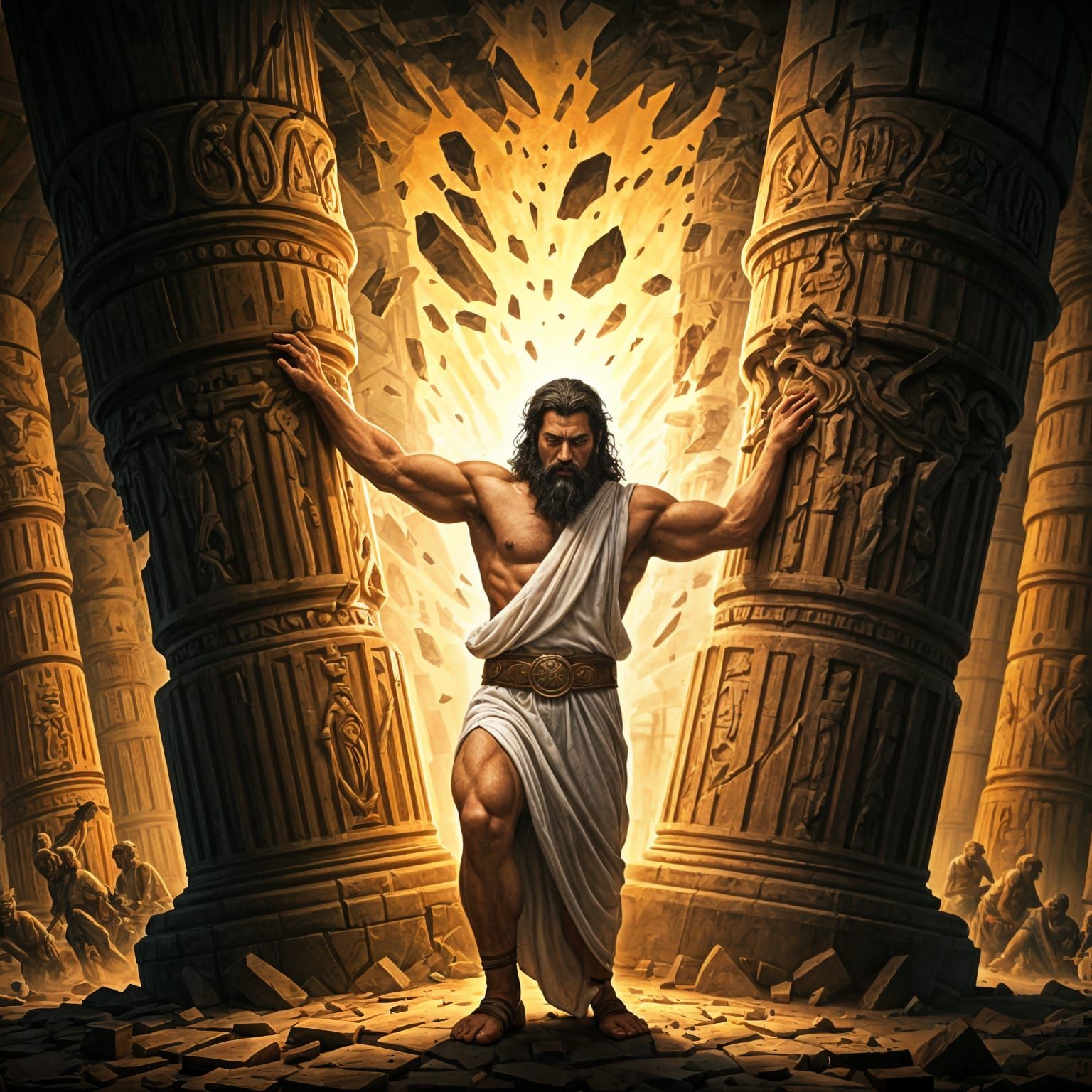 Ancient Temple Collapse in Epic Proportions