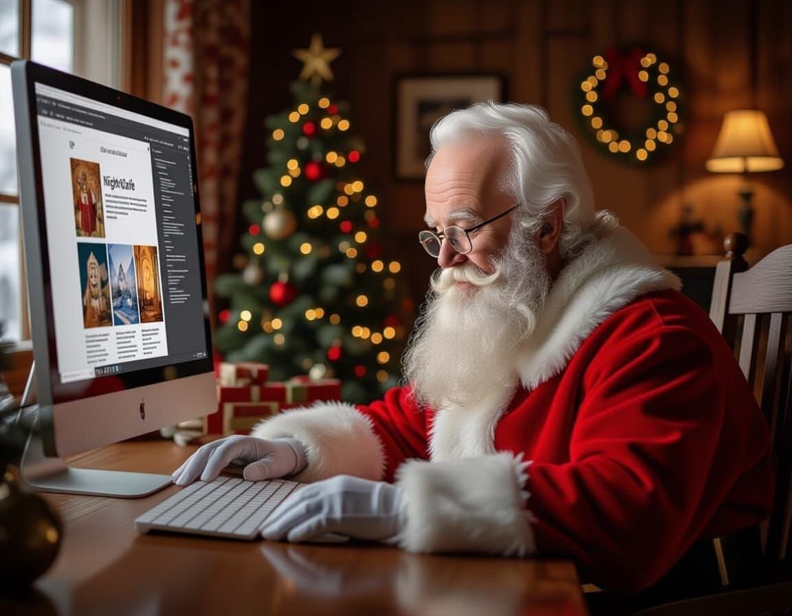 No downtime for Santa, kids need their AI images!