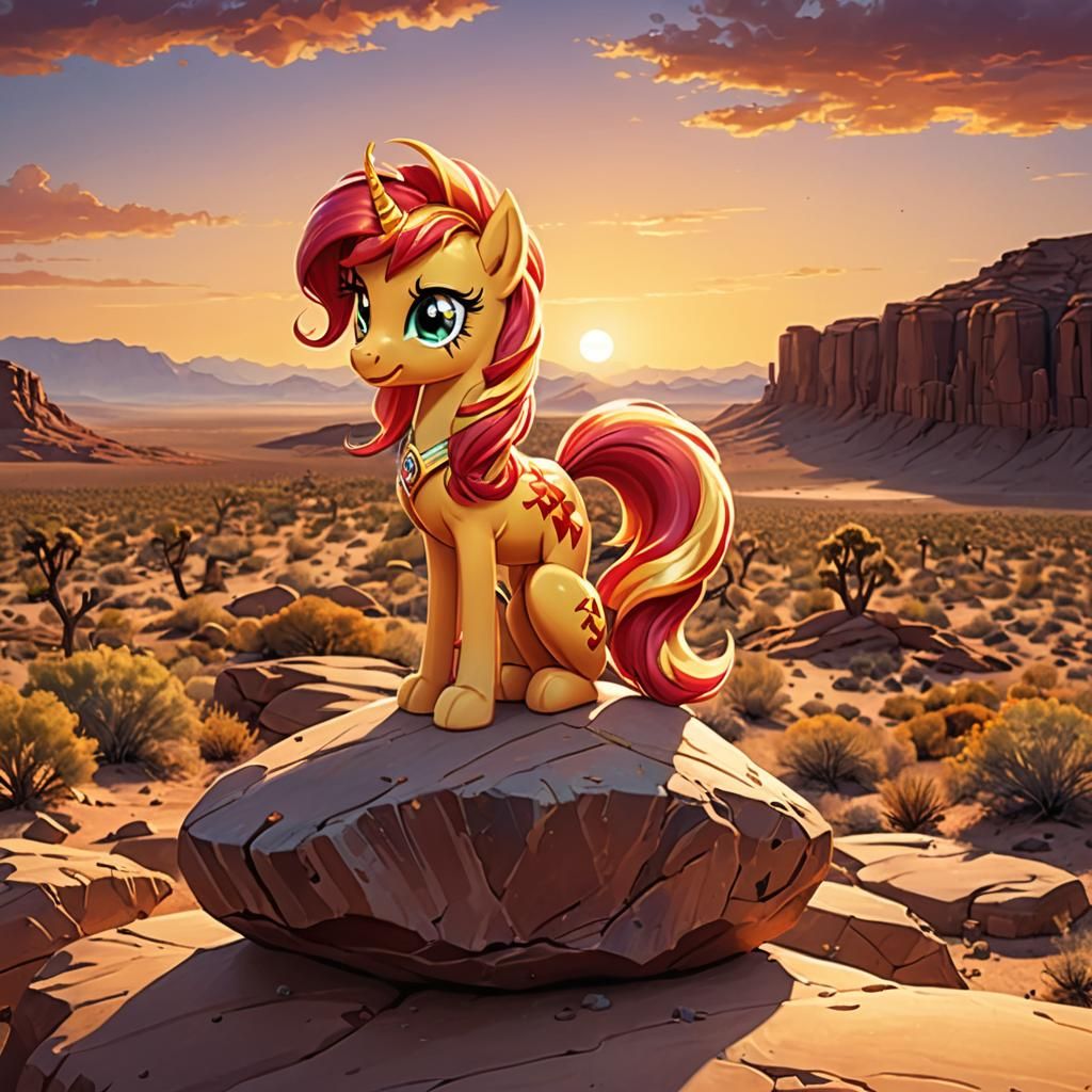 Sunset Shimmer at Desert Sunset