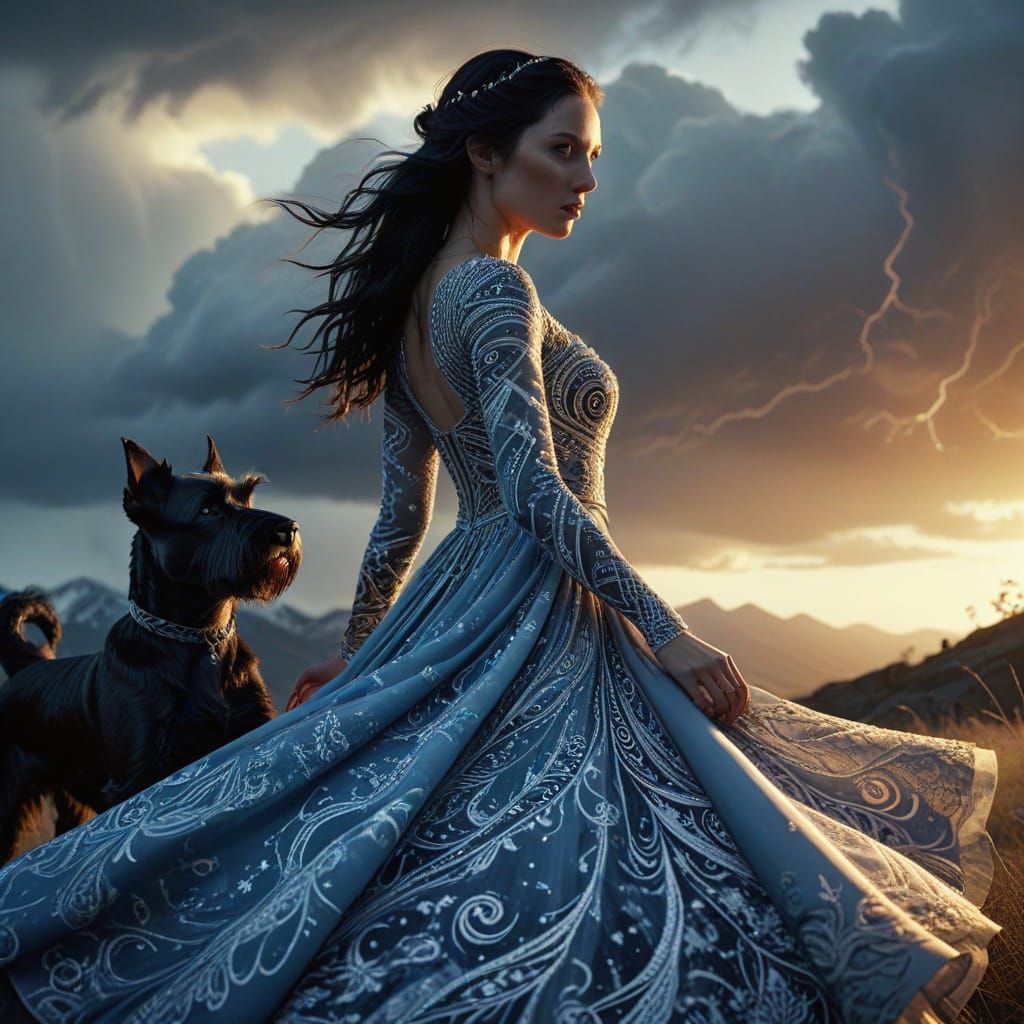 Ethereal Storm Mage in Cinematic Style