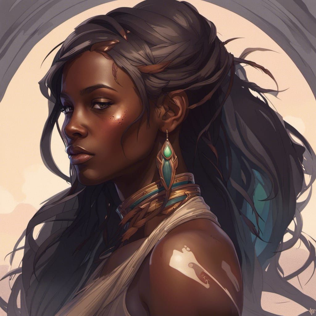 Detailed Portrait of a Woman with Scar