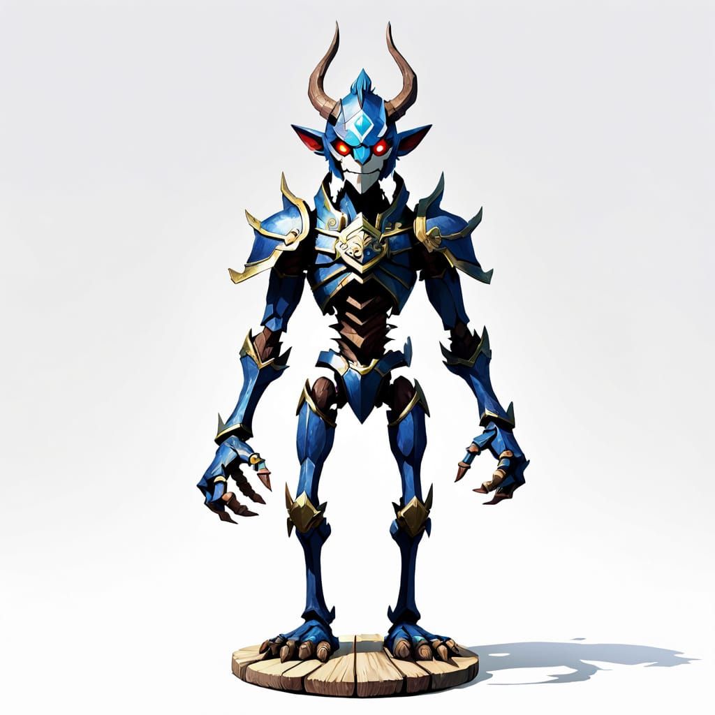 Cursed Wood Puppet Heroic Stance for Adventure Game