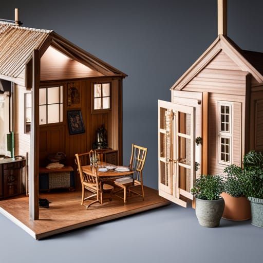 Enchanting Dollhouse with Detailed Miniature Rooms