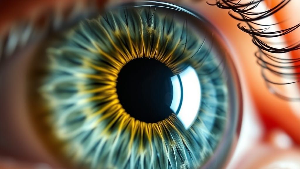 Intricate Macro of a Human Eye, Iris and Pupil in Stunning D...