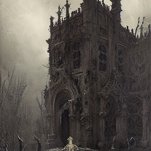 Alice in Wonderland Horror Illustration