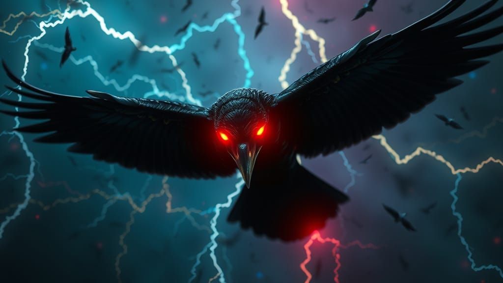 Energetic Raven in Electric Flight