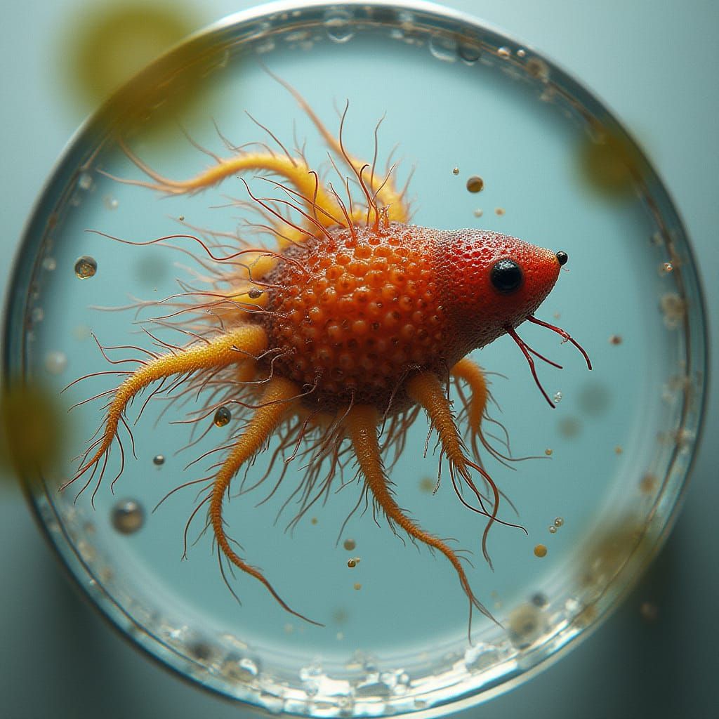 Microscopic Giardia lamblia trophozite in NSW Freshwater