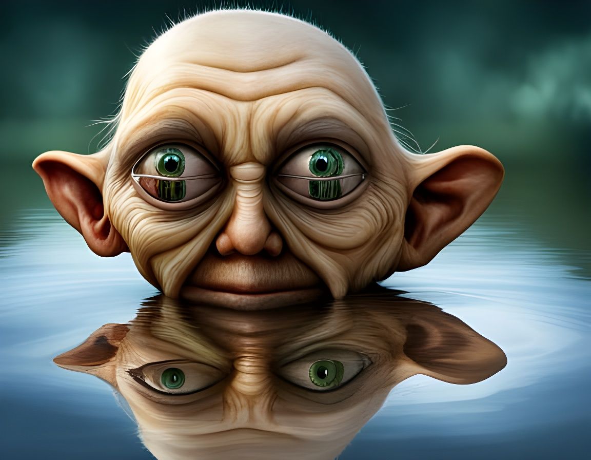 Smeagol/Gollem glitch in the water.