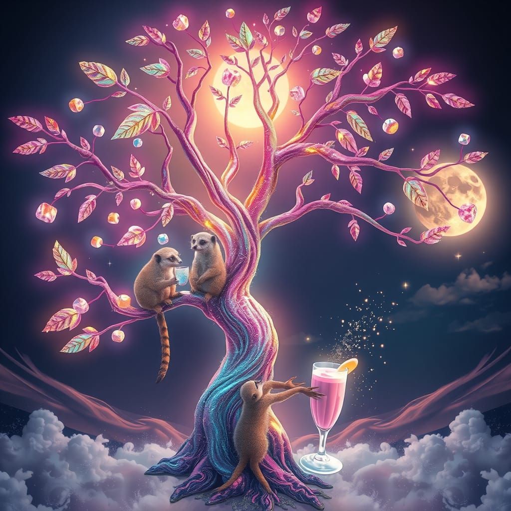 Ethereal Tree of Life Radiates Magic in a Whimsical Aura