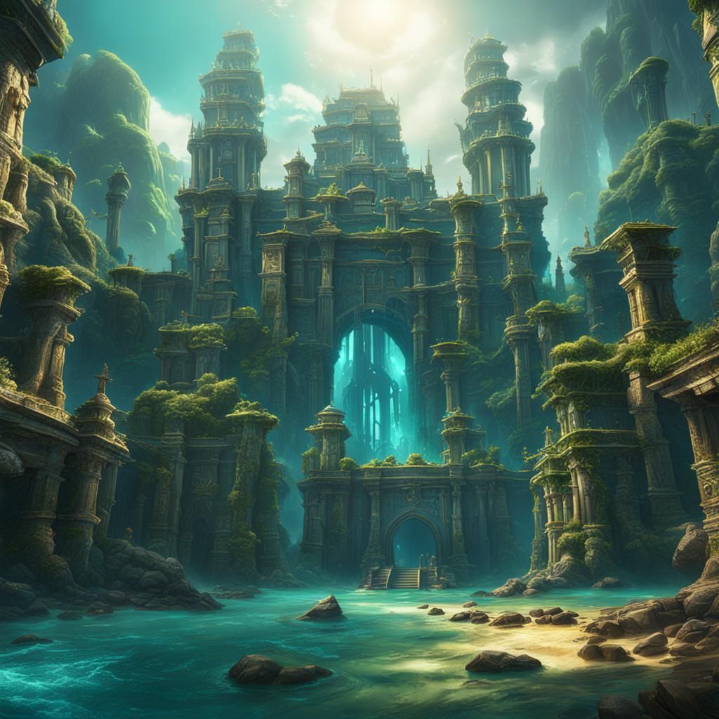 Atlantis Rising: A Detailed Matte Painting
